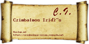 Czimbalmos Iziás névjegykártya